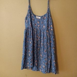 Natural life blue/flower tank top